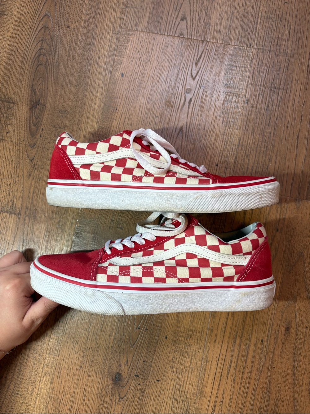 VANS Racing Red Old Skool Checkerboard Shoe